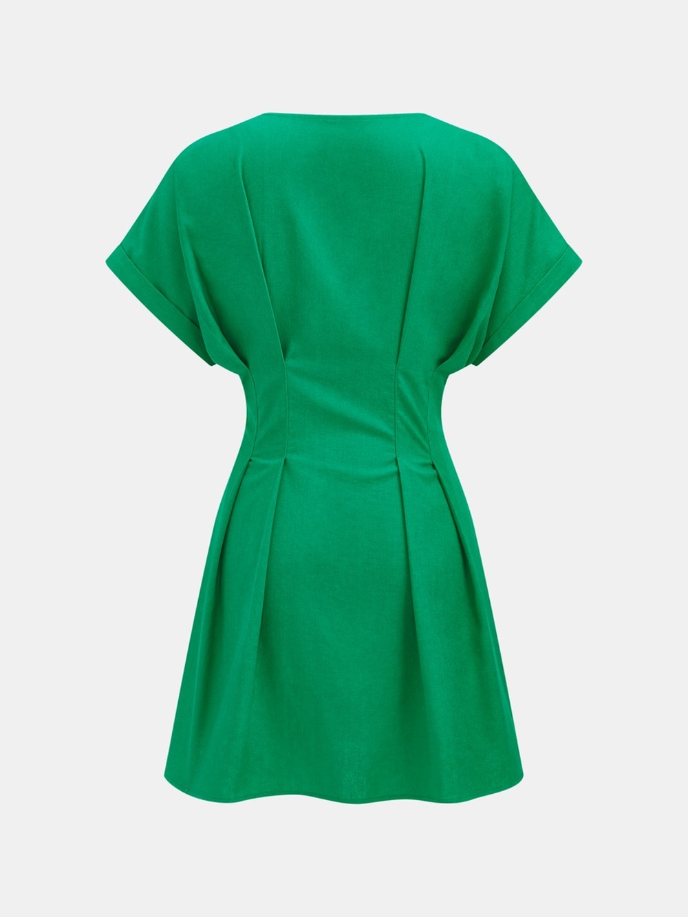 COMMENSE Linen Blend Button Front Mini Dress - Picture 2 of 3